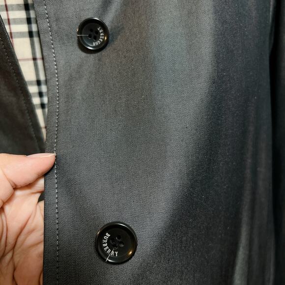 BURBERRY Grey trench coat Nova Check - Picture 9 of 9